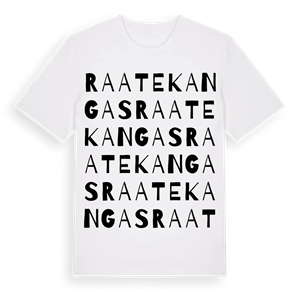 Raatekangas ordlek t-shirt – ekologisk bomull t-shirt från Pinshirt