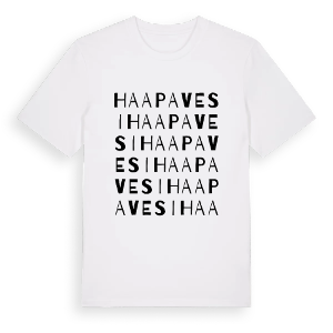 Haapavesi ordlek t-shirt – ekologisk bomull t-shirt från Pinshirt