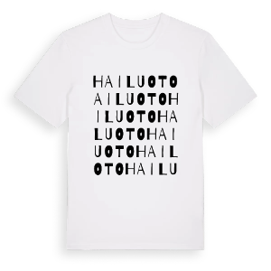 Hailuoto ordlek t-shirt – ekologisk bomull t-shirt från Pinshirt