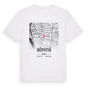 Höyhtyä karta t-shirt – ekologisk bomull t-shirt från Pinshirt