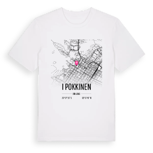 I Pokkinen karta t-shirt – ekologisk bomull t-shirt från Pinshirt