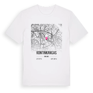 Kontinkangas karta t-shirt – ekologisk bomull t-shirt från Pinshirt