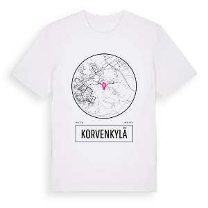 Korvenkylä t-shirt – ekologisk bomull t-shirt från Pinshirt