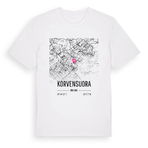 Korvensuora karta t-shirt – ekologisk bomull t-shirt från Pinshirt