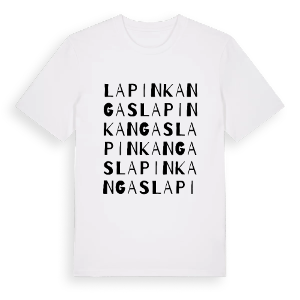 Lapinkangas ordlek t-shirt – ekologisk bomull t-shirt från Pinshirt