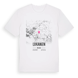 Liikanen karta t-shirt – ekologisk bomull t-shirt från Pinshirt