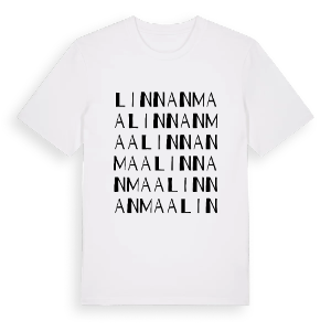 Linnanmaa ordlek t-shirt – ekologisk bomull t-shirt från Pinshirt