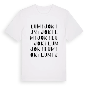 Lumijoki ordlek t-shirt – ekologisk bomull t-shirt från Pinshirt