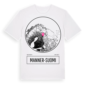 Manner-Suomi t-shirt – ekologisk bomull t-shirt från Pinshirt