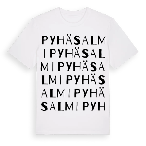 Pyhäsalmi ordlek t-shirt – ekologisk bomull t-shirt från Pinshirt
