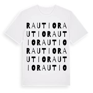 Rautio ordlek t-shirt – ekologisk bomull t-shirt från Pinshirt