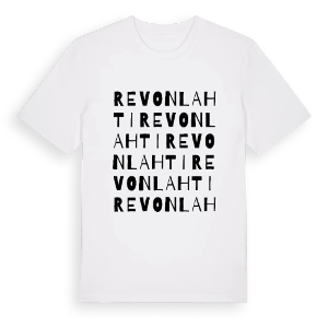 Revonlahti ordlek t-shirt – ekologisk bomull t-shirt från Pinshirt