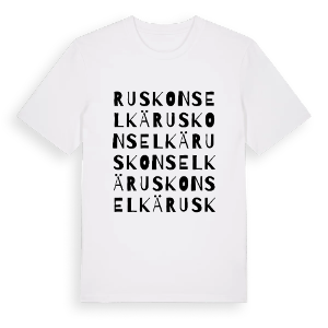 Ruskonselkä ordlek t-shirt – ekologisk bomull t-shirt från Pinshirt