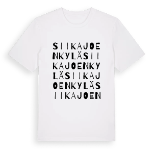 Siikajoenkylä ordlek t-shirt – ekologisk bomull t-shirt från Pinshirt