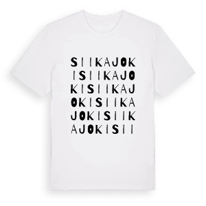 Siikajoki ordlek t-shirt – ekologisk bomull t-shirt från Pinshirt