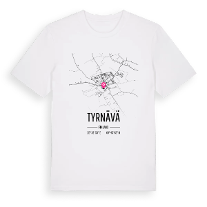 Tyrnävä karta t-shirt – ekologisk bomull t-shirt från Pinshirt