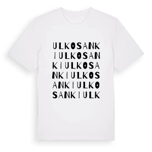 Ulkosanki ordlek t-shirt – ekologisk bomull t-shirt från Pinshirt