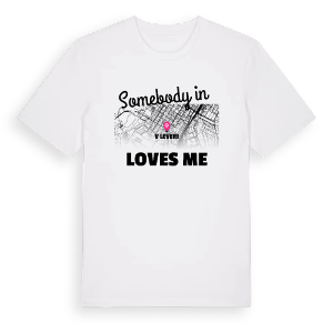 Någon i V Leveri älskar mig t-shirt – ekologisk bomull t-shirt från Pinshirt