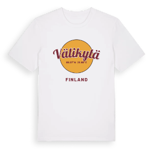 Välikylä cirkel t-shirt – ekologisk bomull t-shirt från Pinshirt