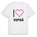 Jag älskar Vepsä t-shirt stort tryck