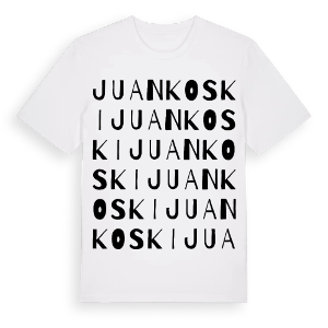 Juankoski ordlek t-shirt – ekologisk bomull t-shirt från Pinshirt