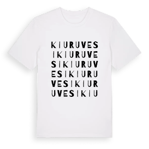 Kiuruvesi ordlek t-shirt – ekologisk bomull t-shirt från Pinshirt