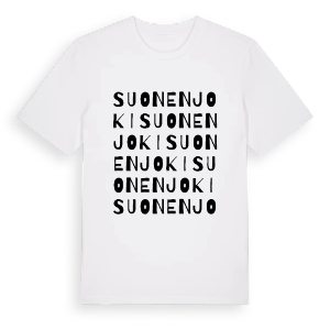 Suonenjoki ordlek t-shirt – ekologisk bomull t-shirt från Pinshirt