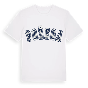 Požega college t-shirt – ekologisk bomull t-shirt från Pinshirt
