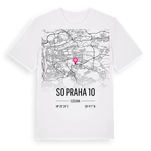 SO Praha 10 karta t-shirt – ekologisk bomull t-shirt från Pinshirt