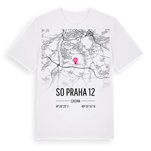 SO Praha 12 karta t-shirt – ekologisk bomull t-shirt från Pinshirt