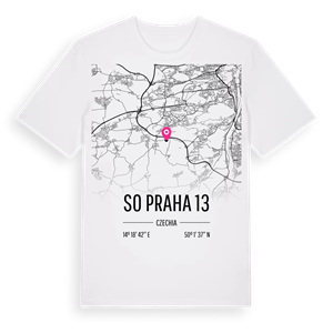 SO Praha 13 karta t-shirt – ekologisk bomull t-shirt från Pinshirt