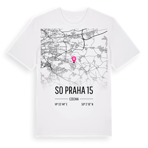 SO Praha 15 karta t-shirt – ekologisk bomull t-shirt från Pinshirt