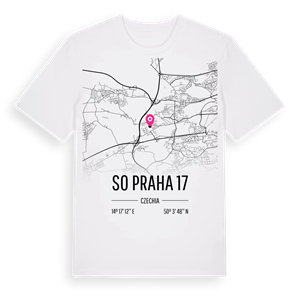 SO Praha 17 karta t-shirt – ekologisk bomull t-shirt från Pinshirt