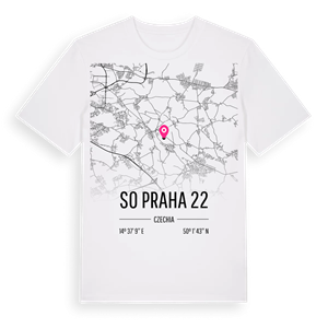 SO Praha 22 karta t-shirt – ekologisk bomull t-shirt från Pinshirt