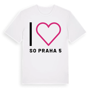 Jag älskar SO Praha 5 t-shirt stort tryck – ekologisk bomull t-shirt från Pinshirt
