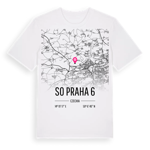 SO Praha 6 karta t-shirt – ekologisk bomull t-shirt från Pinshirt