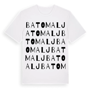 Batomalj ordlek t-shirt – ekologisk bomull t-shirt från Pinshirt