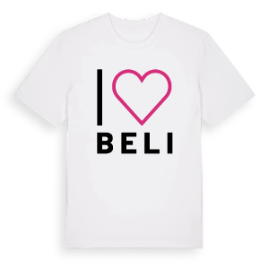 Jag älskar Beli t-shirt stort tryck – ekologisk bomull t-shirt från Pinshirt