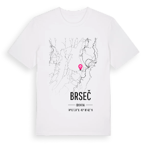 Brseč karta t-shirt – ekologisk bomull t-shirt från Pinshirt
