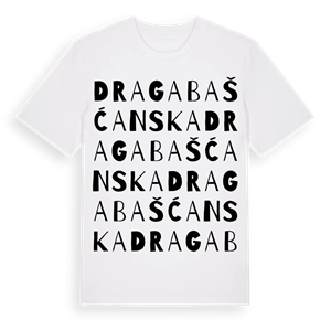 Draga Bašćanska ordlek t-shirt – ekologisk bomull t-shirt från Pinshirt