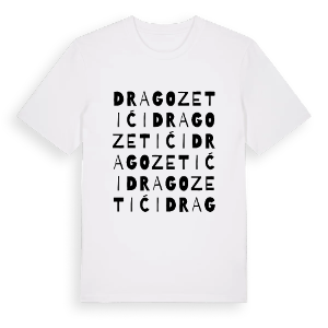 Dragozetići ordlek t-shirt – ekologisk bomull t-shirt från Pinshirt