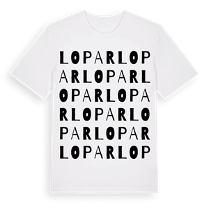 Lopar ordlek t-shirt – ekologisk bomull t-shirt från Pinshirt