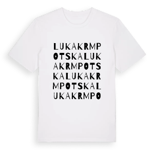 Luka Krmpotska ordlek t-shirt – ekologisk bomull t-shirt från Pinshirt