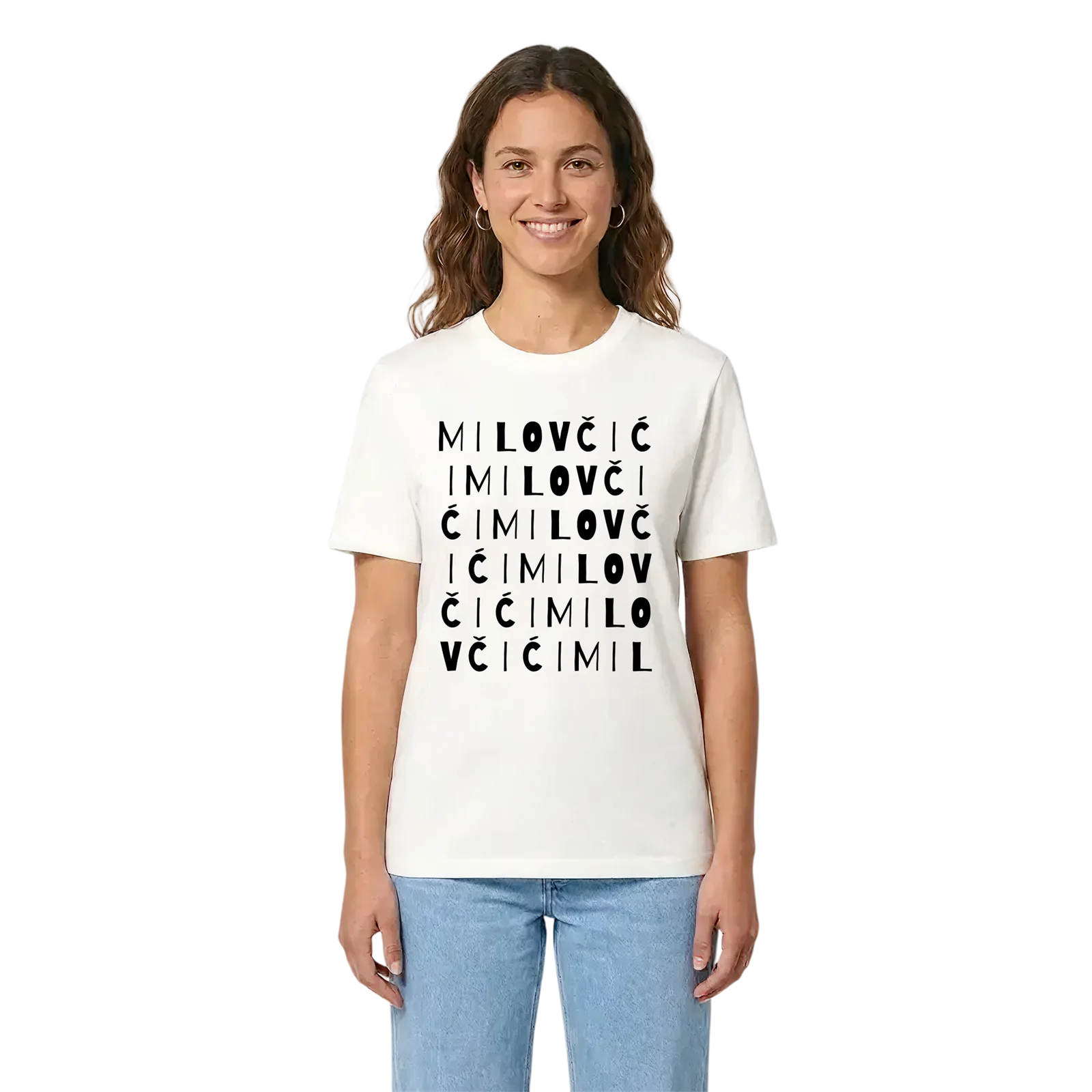 Milovčići ordlek t-shirt – White, i miljö