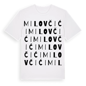 Milovčići ordlek t-shirt – ekologisk bomull t-shirt från Pinshirt