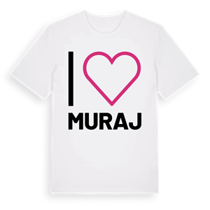 Jag älskar Muraj t-shirt stort tryck – ekologisk bomull t-shirt från Pinshirt