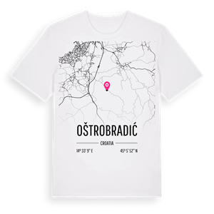 Oštrobradić karta t-shirt – ekologisk bomull t-shirt från Pinshirt