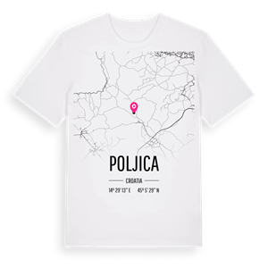 Poljica karta t-shirt – ekologisk bomull t-shirt från Pinshirt