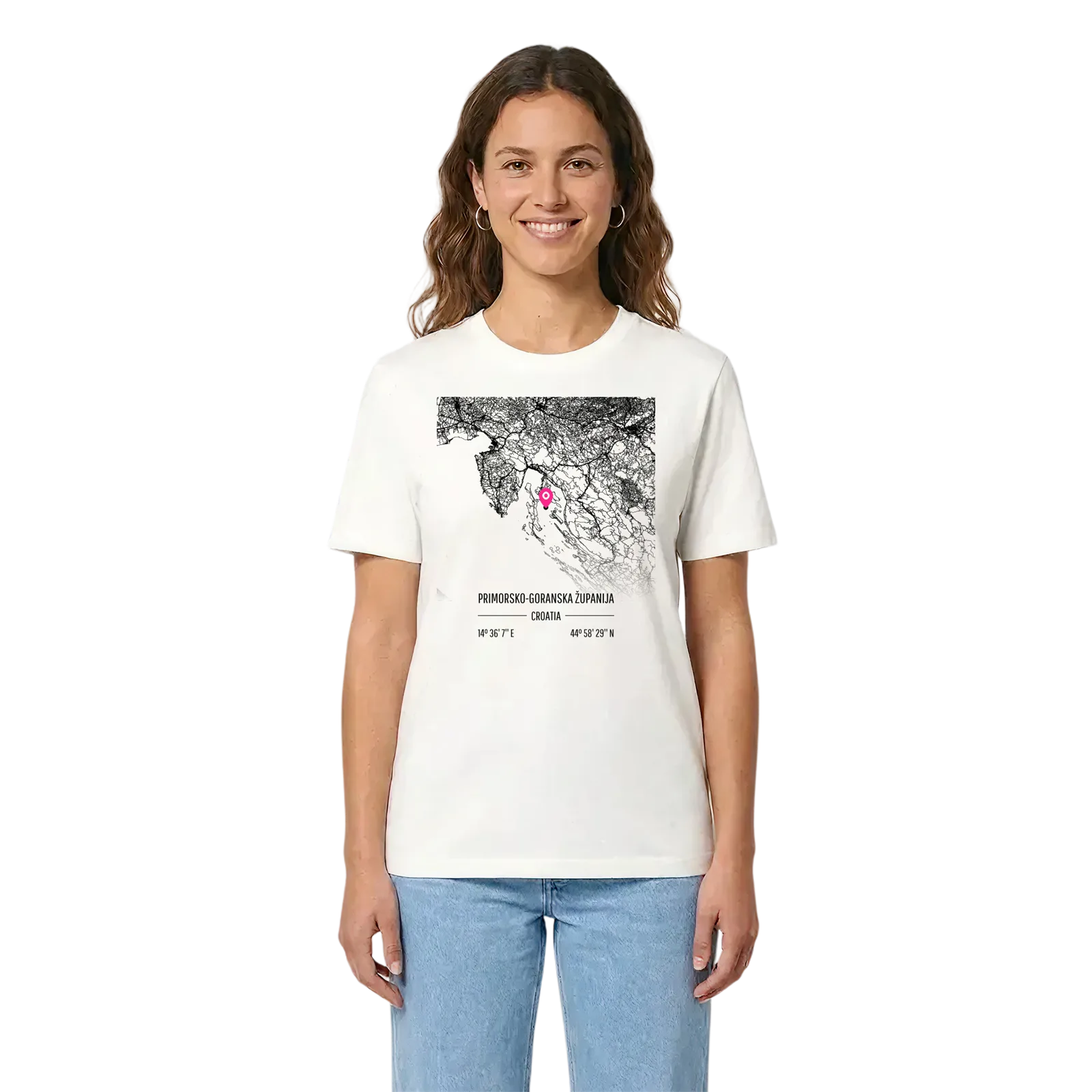 Primorsko-goranska županija karta t-shirt – White, i miljö