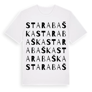 Stara Baška ordlek t-shirt – ekologisk bomull t-shirt från Pinshirt